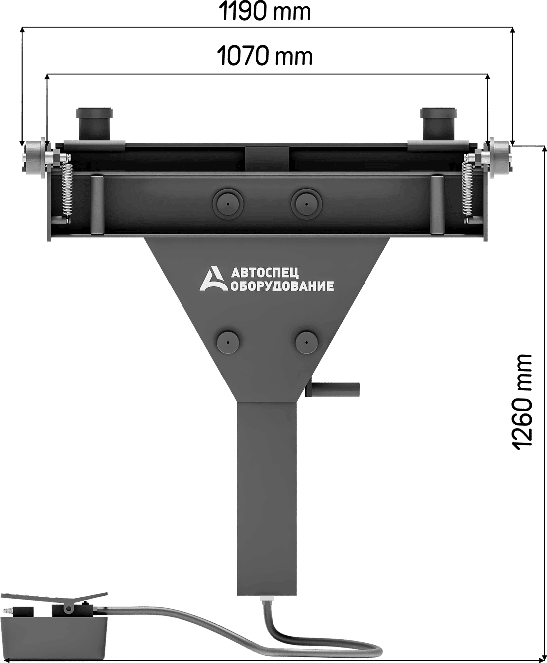 Подъемник пневмогидравлический канавный навесной ПНК-10 Подъемник пневмогидравлический канавный навесной ПНК-10