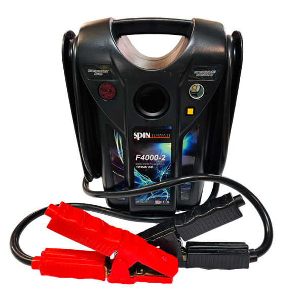 Портативный бустер, пусковой ток 4000/2000 А, 12/24 В, 2x22 А*ч, F4000-2